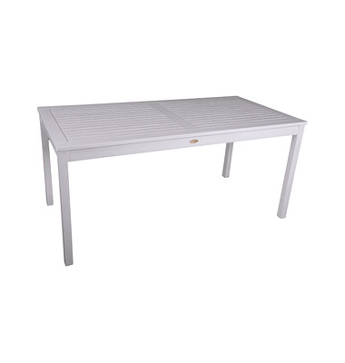 Garden Pleasure Gartentisch Malmö weiß rechteckig 80,0 x 165,0 x 75,0 cm