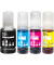 4 KMP schwarz, cyan, magenta, gelb Tintenflaschen kompatibel zu EPSON 102 (T03R640)