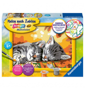 Ravensburger Malen-nach-Zahlen Kätzchen im Herbst mehrfarbig