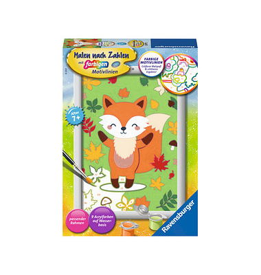 Ravensburger Malen-nach-Zahlen Süßer Fuchs mehrfarbig Ravensburger Malen-nach-Zahlen Süßer Fuchs mehrfarbig