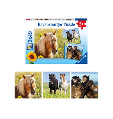 Ravensburger Liebe Pferde Puzzle 3x 49 Teile