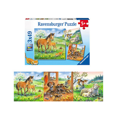 Ravensburger Kuschelzeit Puzzle 3x 49 Teile