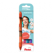 4 Pentel ENERGEL BL107 Gelschreiber-Set orange, pink, hellblau, violett 0,35 mm, Schreibfarbe: farbsortiert