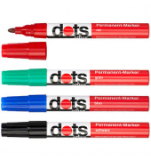 Permanentmarker Office line, E-713004 DO, Pack, 4-farbig sortiert, 1,5-3mm Rundspitze