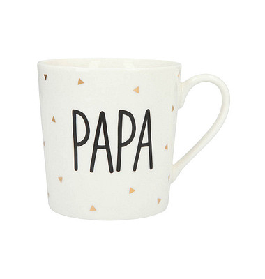 DEPESCHE Kaffeetassen mit Aufschrift: Papa weißgold 0,3 l DEPESCHE Kaffeetassen mit Aufschrift: Papa weißgold 0,3 l