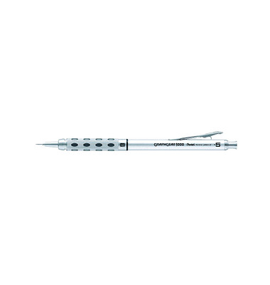 Druckbleistift Graphgear 1000 PG101, PG1015-A, silber/schwarz, 0,5mm, HB