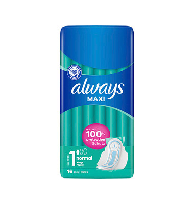 always Binden Maxi Normal mit Flügeln, always Binden Maxi Normal mit Flügeln,