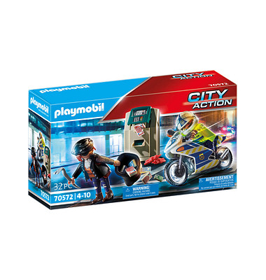 Playmobil City Action 70572 Polizei-Motorrad - Verfolgung Spielfiguren-Set