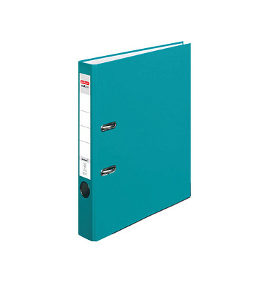 Ordner maX.file protect 50015955, A4 50mm schmal PP vollfarbig caribbean turquoise