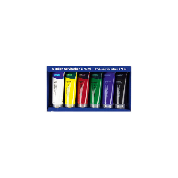 4044186286533 - 6 Acrylfarben farbsortiert 4044186286533 STYLEX TOPPOINT 4044186286533 - 6 Acrylfarben farbsortiert 4044186286533 STYLEX TOPPOINT