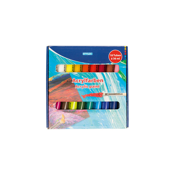 4044186286557 - 18 Acrylfarben farbsortiert 4044186286557 648 Milliliter 4044186286557 - 18 Acrylfarben farbsortiert 4044186286557 648 Milliliter