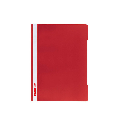Schnellhefter Quality 11317138, A4, rot, Polypropylen (PP), Vorderdeckel transparent