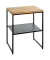 Beistelltisch 37337, 60cm (H), 45x35cm (BxT), rechteckig, eiche / schwarz