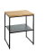 Beistelltisch 37337, 60cm (H), 45x35cm (BxT), rechteckig, eiche / schwarz