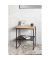 Beistelltisch 37337, 60cm (H), 45x35cm (BxT), rechteckig, eiche / schwarz