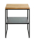Beistelltisch 37337, 60cm (H), 45x35cm (BxT), rechteckig, eiche / schwarz