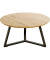 Couchtisch, 72cm (H), 80x80cm (BxT), rund, eiche / schwarz