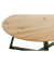 Couchtisch, 72cm (H), 80x80cm (BxT), rund, eiche / schwarz