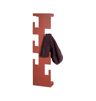 HAKU Möbel Wandgarderobe 47406 rot Metall 6 Haken 15,0 x 60,0 cm