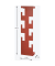HAKU Möbel Wandgarderobe 47406 rot Metall 6 Haken 15,0 x 60,0 cm