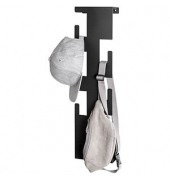 HAKU Möbel Wandgarderobe 47506 schwarz Metall 6 Haken 15,0 x 60,0 cm