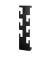 HAKU Möbel Wandgarderobe 47506 schwarz Metall 6 Haken 15,0 x 60,0 cm