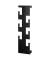HAKU Möbel Wandgarderobe 47506 schwarz Metall 6 Haken 15,0 x 60,0 cm