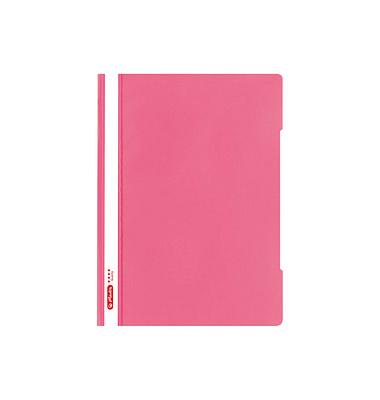 Schnellhefter Quality 50016211, A4, pink, Polypropylen (PP), Vorderdeckel transparent Schnellhefter Quality 50016211, A4, pink, Polypropylen (PP), Vorderdeckel transparent