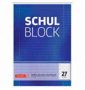 BRUNNEN Collegeblock Lineatur 27 liniert mit Rand DIN A4 mit Randlinie (innen und außen)