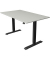 Sitz-Steh-Schreibtisch Move 1, elektrisch höhenverstellbar, 74-123cm (H), 140x80cm (BxT), rechteckig, lichtgrau / anthrazit