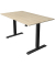 Sitz-Steh-Schreibtisch Move 1, elektrisch höhenverstellbar, 74-123cm (H), 140x80cm (BxT), rechteckig, ahorn / anthrazit