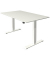 Sitz-Steh-Schreibtisch Move 1, elektrisch höhenverstellbar, 74-123cm (H), 140x80cm (BxT), rechteckig, weiß / weiß