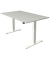 Sitz-Steh-Schreibtisch Move 1, elektrisch höhenverstellbar, 74-123cm (H), 140x80cm (BxT), rechteckig, lichtgrau / weiß