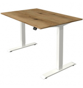 Sitz-Steh-Schreibtisch Move 1, elektrisch höhenverstellbar, 74-123cm (H), 120x80cm (BxT), rechteckig, eiche / weiß