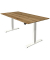 Sitz-Steh-Schreibtisch Move 1, elektrisch höhenverstellbar, 74-123cm (H), 160x80cm (BxT), rechteckig, eiche / weiß
