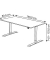 Sitz-Steh-Schreibtisch Move 1, elektrisch höhenverstellbar, 74-123cm (H), 160x80cm (BxT), rechteckig, eiche / weiß