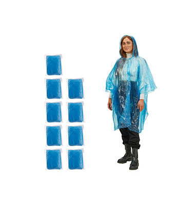 Regenponcho, blau, Größe Einheitsgröße