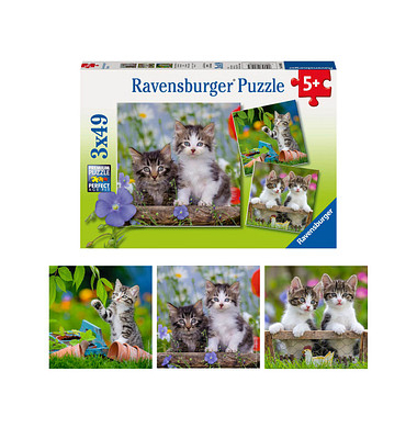 Ravensburger Süße Samtpfötchen Puzzle 3x 49 Teile