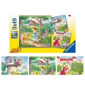 Ravensburger Rapunzel, Rotkäppchen & der Froschkönig Puzzle 3x 49 Teile