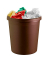 helit the german Papierkorb 30,0 l braun