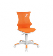 Kinderdrehstuhl Sitness X Chair 10, FX130CR44 orange, weiß Stoff