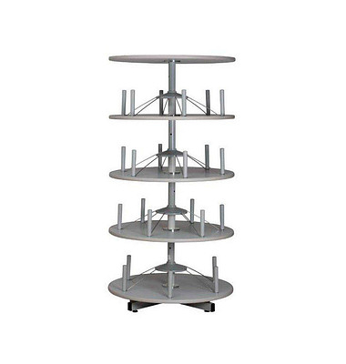 Ordnerdrehsäule 100355 grau, 4 Etagen, 96 Ordner, 163x80,5cm (HxØ)