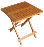 Garden Pleasure Gartentisch Cleveland braun quadratisch 50,0 x 50,0 x 50,0 cm