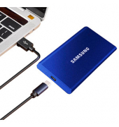 externe Festplatte Portable T7 MU-PC1T0H/WW, blau, 1 TB, SSD