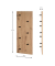 HAKU Möbel Wandgarderobe 37442 eiche Holz 7 Haken 80,0 x 30,0 cm