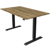 Sitz-Steh-Schreibtisch Move 1, elektrisch höhenverstellbar, 74-123cm (H), 140x80cm (BxT), rechteckig, eiche / anthrazit