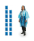 Regenponcho, blau, Größe Einheitsgröße