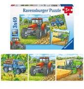 Große Landmaschinen Puzzle 3x 49 Teile
