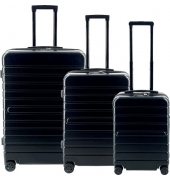 Reise Trolley Koffer, 3er-Set, schwarz 3 Größen (LMS), Leichtlaufrollen