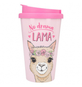 Isolierbecher To-Go No Drama Lama pink 0,35 l